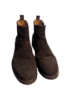 Gant,fairkon Men's Dark Brown Suede Chelsea Boots,Size 10.5